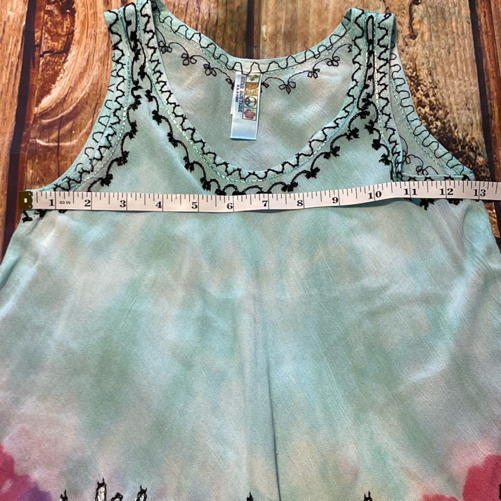 India Boutique girls dress Size S Preowned Boho Tie dye Embroidered - Picture 6 of 7